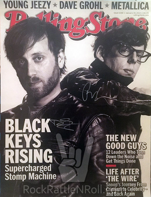 Black Keys Autographed Rolling Stones Magazine Cover Promo Poster