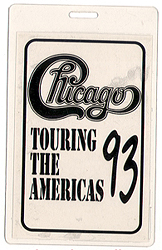 Chicago - All Access Crew Tour Laminate Pass Clear Black