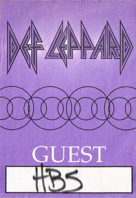 Def Leppard - Guest Backstage Pass