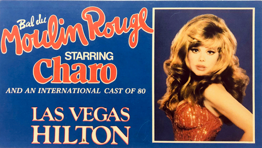 Charo - 1983 Moulin Rouge Hilton Las Vegas, NV Handbill