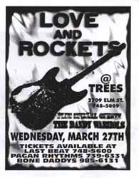 Love and Rocket / The Dandy Warhols - Dallas, TX Handbill