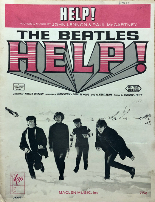 The Beatles - 1967 Vintage Original Help! Movie Lyric Sheet