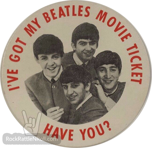 The Beatles - A Hard Day's Night Movie Ticket Badge