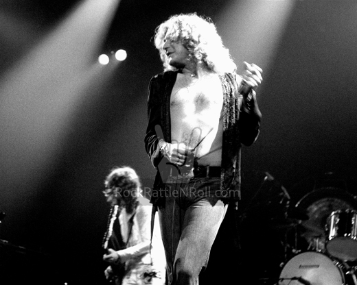 Led Zeppelin Classic BW 1977 Fort Worth 9x11 Photo 02