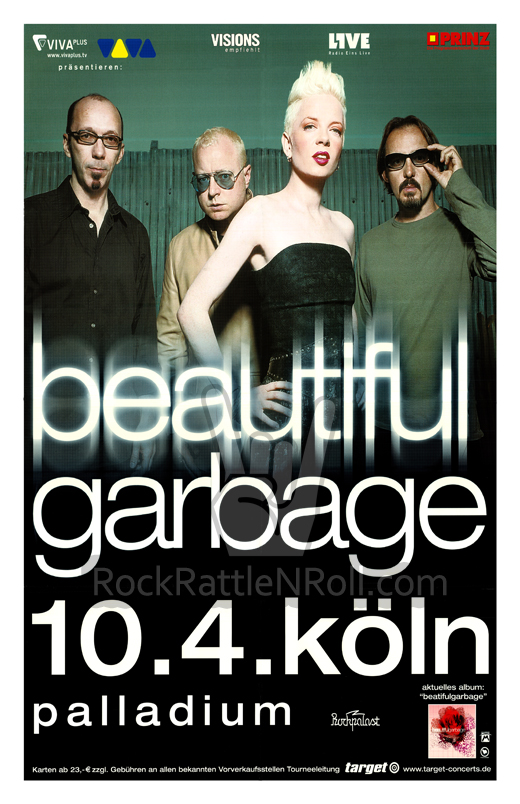 Garbage - 2002 Koln German 11x17 Repro Concert Poster