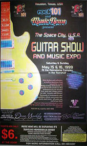 Guitar Show - 1999 Houston Guitar Show And Music Expo Promo Poster