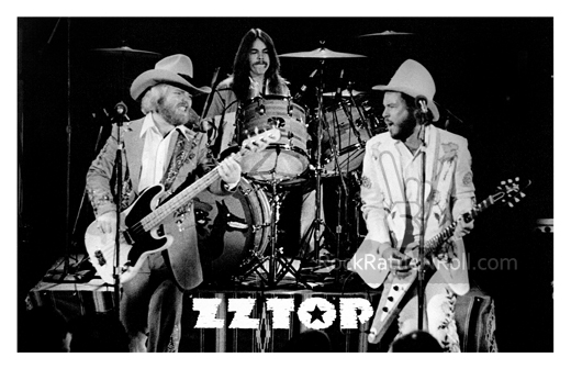 ZZ Top - 1976 World Wide Tour BW Promo Poster