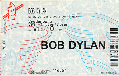 Bob Dylan 06-20-96 Vredenburg Vrije Zitten Staan - Netherlands