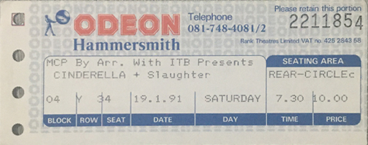 Cinderella 01-19-91 Odeon Hammersmith - London, UK