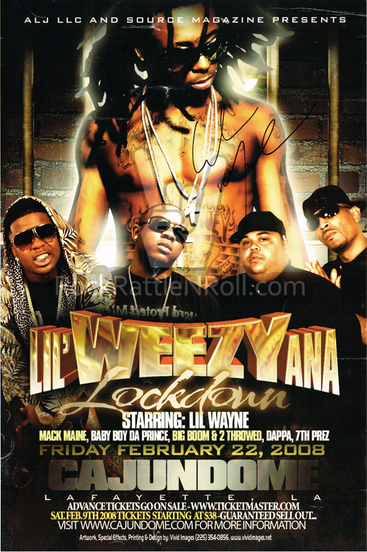 Lil Wayne - Autographed Lil' Weezy Ana Movie Poster