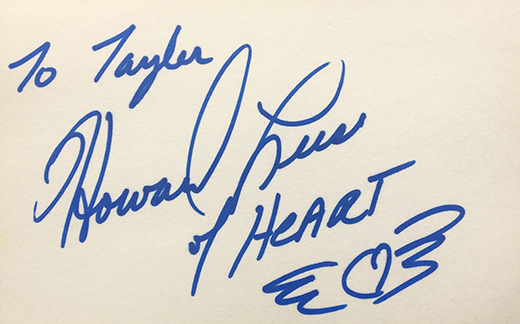 Heart - Howard Leese 3x5 Autograph Paper