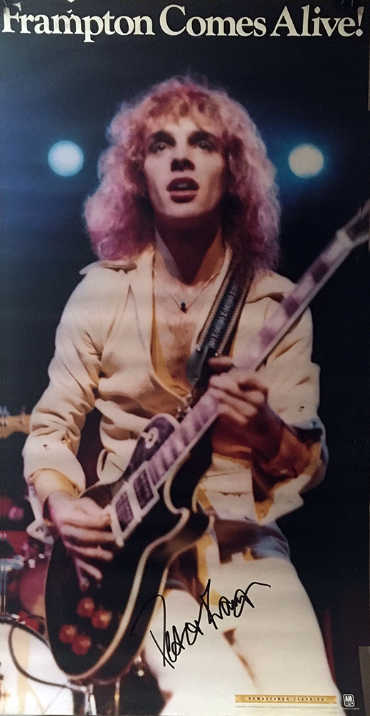 Peter Frampton Comes Alive Re-issue Promo Poster Signed