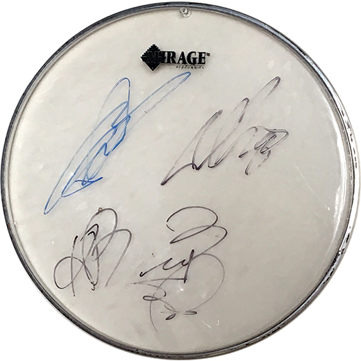 Quiet Riot Signed Drumhead Complete 2001 Band