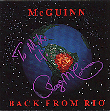 Roger McQuinn Back From Rio signed CD