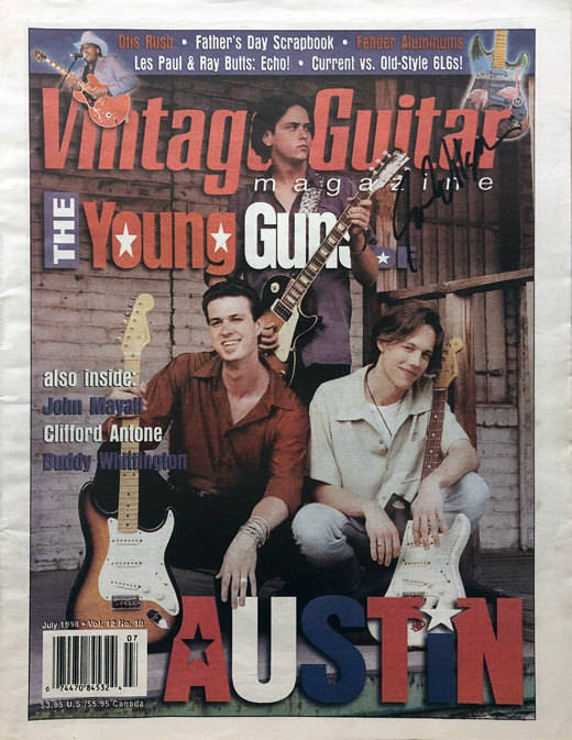 Tyrone Vaughan - July 1998 Autographed Vintage Guitar Magazine