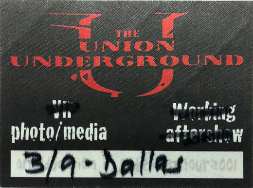 Union Underground - Signed Backstage Pass Complete Band