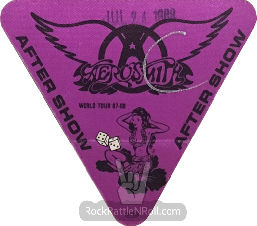 Aerosmith - 87-88 Aftershow Backstage Pass - Triangle Purple