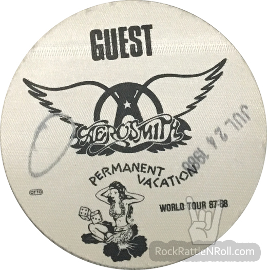 Aerosmith - 87-88 Guest Backstage Pass - Round White