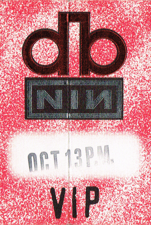 David Bowie NIN - 1995 Tour VIP Pass - Friday The 13th