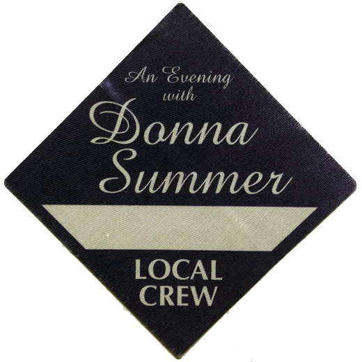 Donna Summer - An Evening With Tour Backstage Local Crew Pass