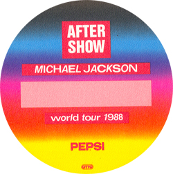 Michael Jackson - 1988 Bad World Tour Collectible Pass - 2