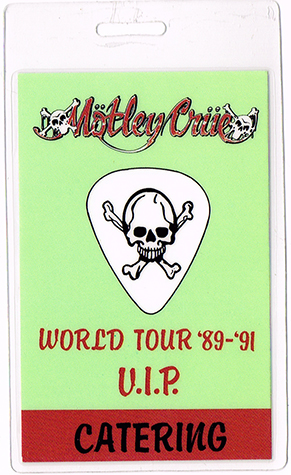 Motley Crue - 1989-91 Tour Catering Laminate Pass