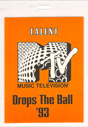 MTV - 1993 Drop The Ball New Years Eve Talent Laminate