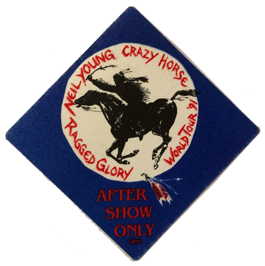 Neil Young & Crazy Horse - 1991 Ragged Glory World Tour After Show Backstage Pass