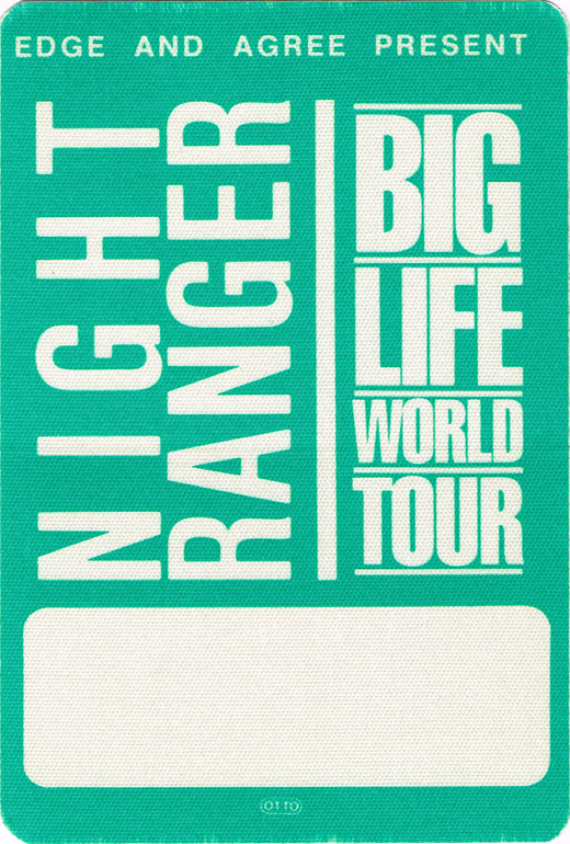 Night Ranger - 1987 Big Life Tour Backstage Pass