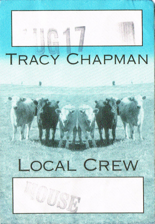 Tracy Chapman - Local Crew Backstage Pass