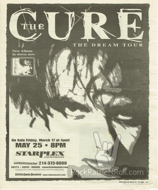 Cure - 2000 Tour Concert Ad