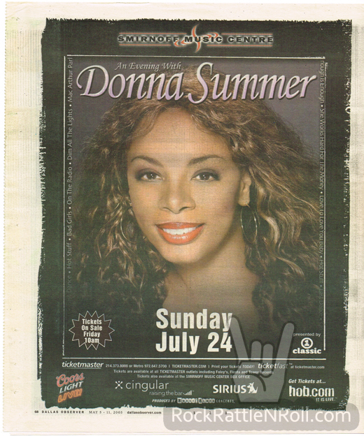 Donna Summer - 2005 Tour Concert Ad