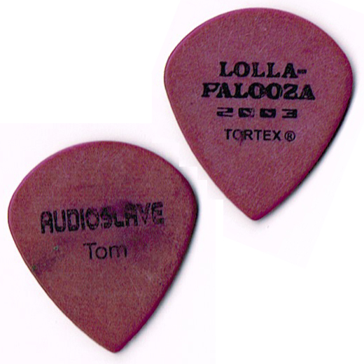 Audioslave - Tom Morello Concert Tour Guitar Pick Lollapalooza 2003