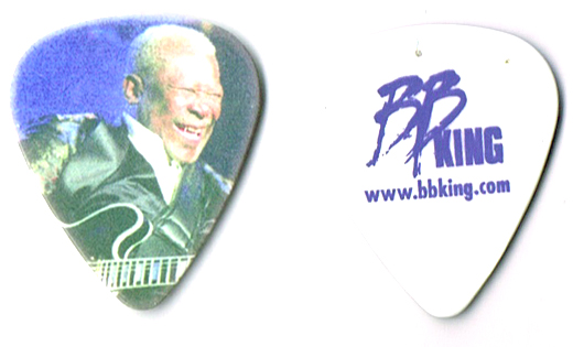 BB King - Live Onstage Concert Tour Face White Guitar Pick