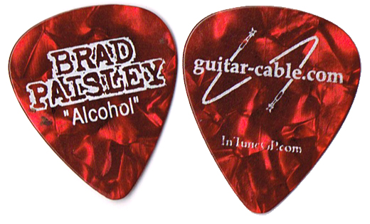 Brad Paisley - Alcohol Concert Tour Guitar Pick