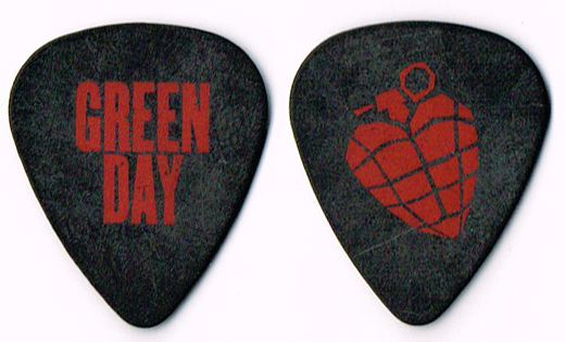 Green Day - Billy Joe Armstrong Guitar Pick Red Grenade