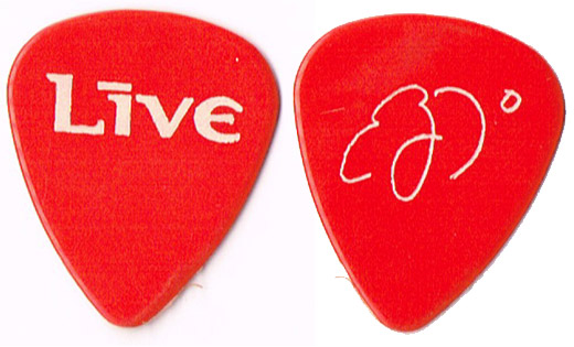 Live - Ed Kowaiczyk Signature Band Logo Concert Tour Guitar Pick