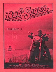 Bob Seger - Dallas, TX Handbill