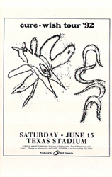 The Cure / The Cranes - Dallas, Texas Handbill