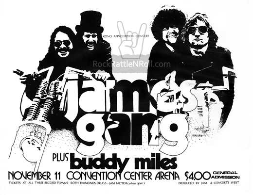 James Gang - 1971 San Antonio, TX Handbill