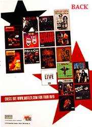 4x6 Motley Crue 1005 Tour Postcard