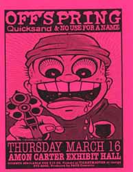 Offspring / Quicksand - Ft. Worth, TX Handbill