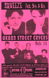 Squeeze / Grand Street Cryers - Ft. Worth, TX Handbill