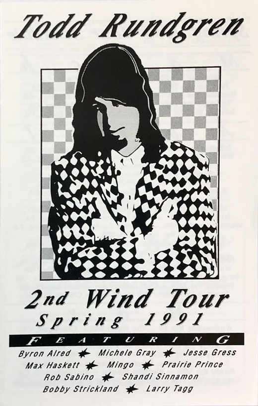 Todd Rundgren - 1991 Spring Tour Dallas, TX Handbill / Pamphelt