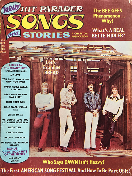 Bread - Hit Parader Songs And Stories Magazine September 1973