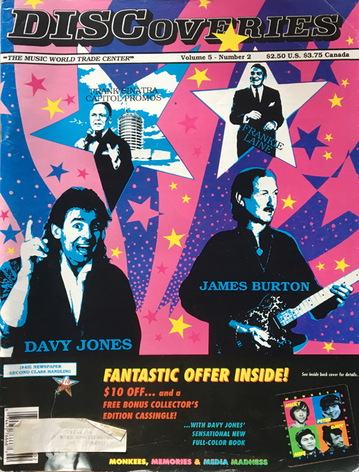 Monkees - Davy Jones / James Burton / Frank Sinatra / Frankie Lane Discoverires Magazine