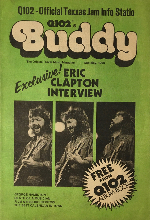 Eric Clapton - May 1976 Buddy Texas Magazine