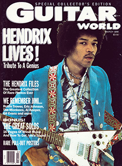 Jimi Hendrix - Guitar World Magazine 1988