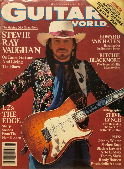 Stevie Ray Vaughan - November 1985 Guitar World Magazine