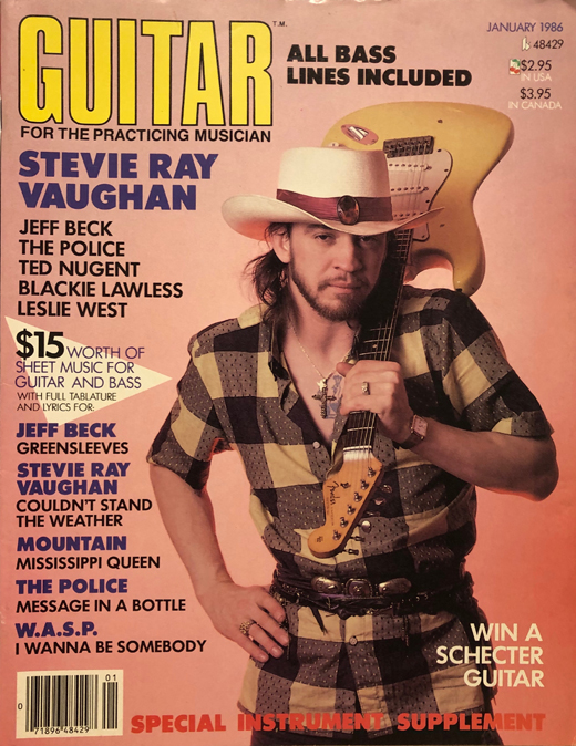 Stevie Ray Vaughan - January 1986 Guitar For The Practicing Musician Magazine
